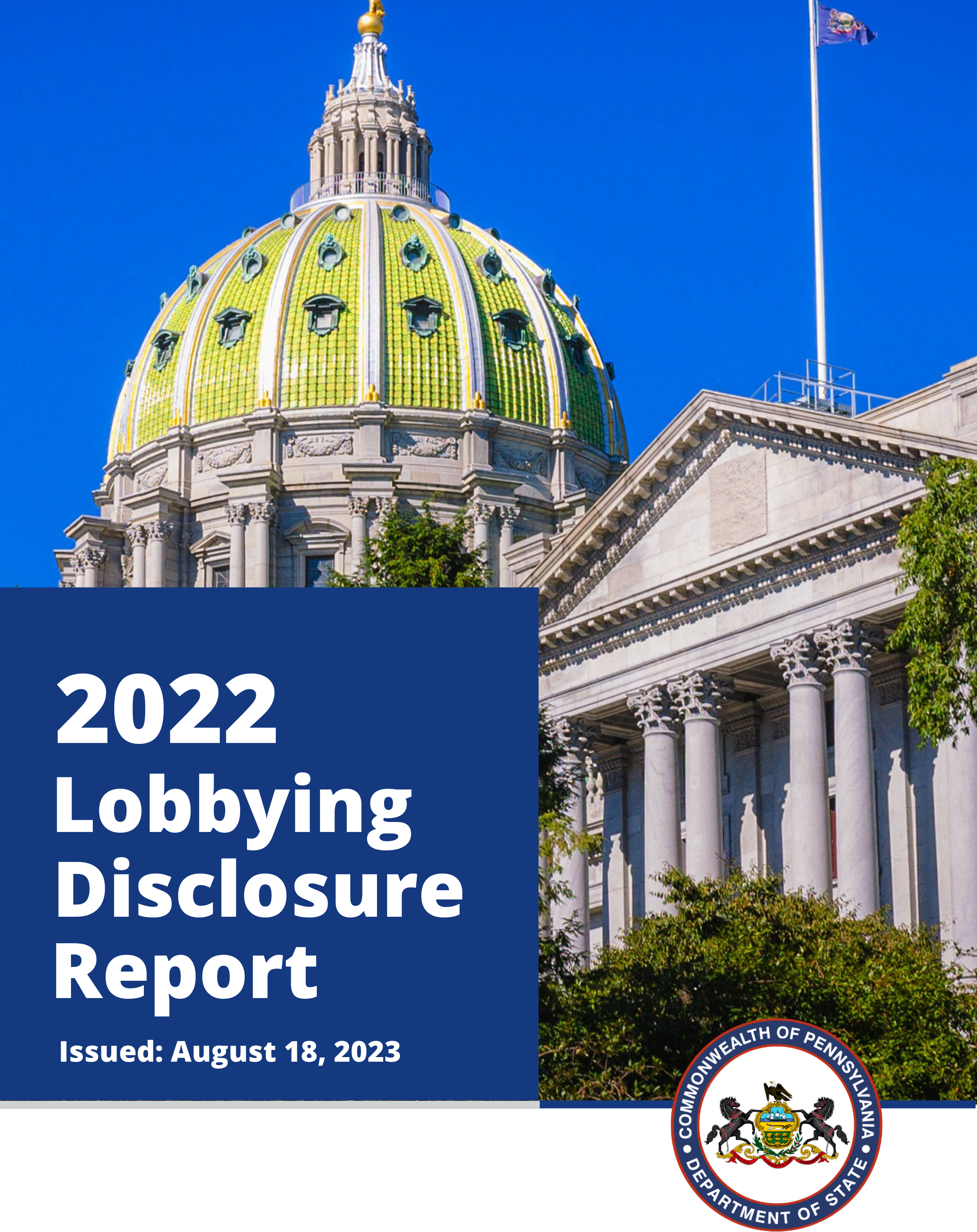 2022 Annual Report on Lobbying Disclosure in Pennsylvania Report Cover